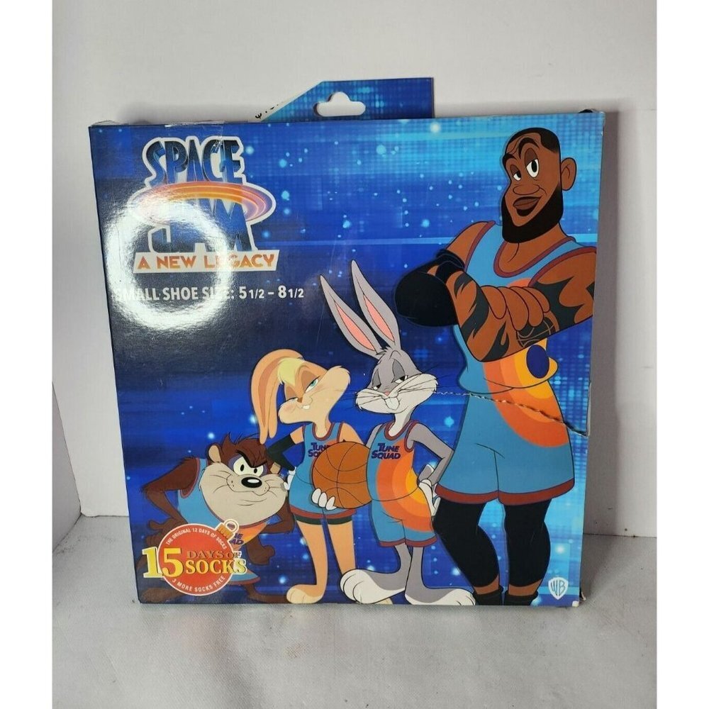 Space Jam A New Legacy ‎ Looney Tunes 15 Days Of Socks Size 5 1/2- 8 1/2